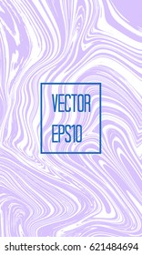 Abstract card with liquid lines. Marble effect. Vector illustration.