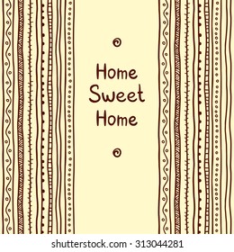 Abstract card, Postcard with stripes and rounds, Vector design. Can be used as a greeting card.