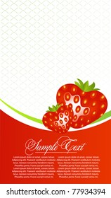 abstract card with strawberry fruits