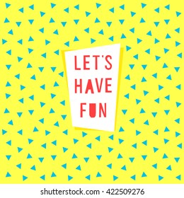 Abstract card template. Party time theme.