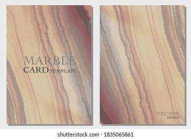 Abstract card template  with red and yellow marble design background