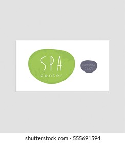 Abstract card template for Spa resort. Minimalistic concept.