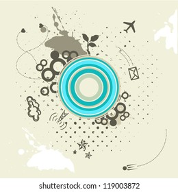 Abstract card with unknown planet
