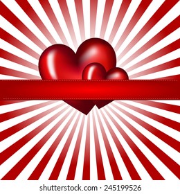 Abstract card Valentine's Day. Vector illustration. 
