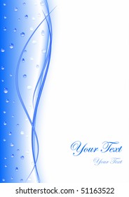 tarjeta abstracta con gotas de agua