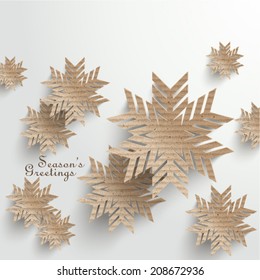 Abstract Cardboard Snowflakes