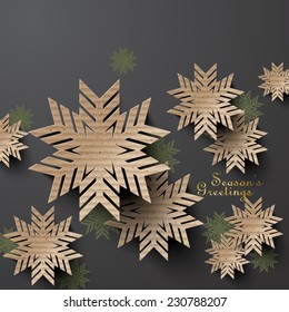 Abstract Cardboard Snowflakes