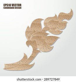 Abstract cardboard  thai painting. Vector illustration