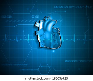 Abstract cardiology background. Medical technology concept. 