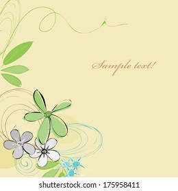 Abstract caress flower background. Banner.