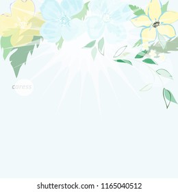 Abstract caress  flower seamless pattern background
