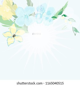 Abstract caress  flower seamless pattern background