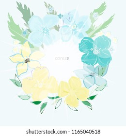 Abstract caress  flower seamless pattern background