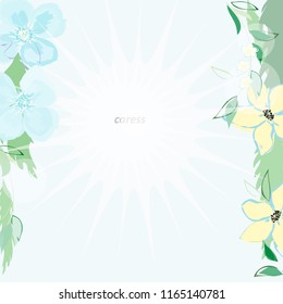 Abstract caress  flower seamless pattern background
