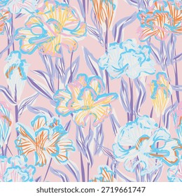 Abstrakte Carnation pastellnahtloses Muster Design für Mode Textilien, Grafiken, Hintergründe und Kunsthandwerk