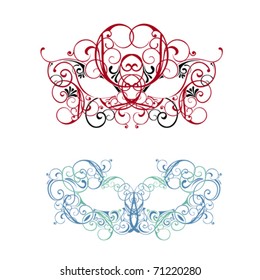 Abstract carnival masks in vector art