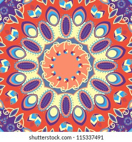 Abstract Carpet Design. Vector Grunge Background