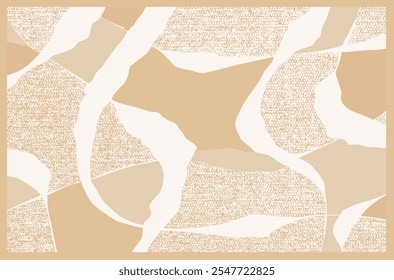 Alfombra Abstractas con moderno patrón ondulado. Ilustración vectorial.