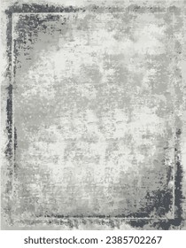 Abstract Carpet Rug with Border, No Format.