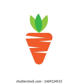 abstract carrot icon logo vector