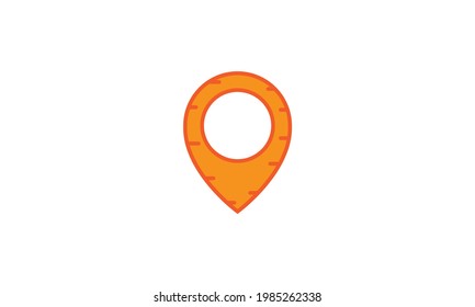 abstract carrot with pin map location logo symbol vector icon illustration graphic design