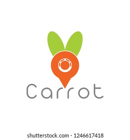abstract carrot simple cute logo 