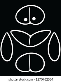 Abstract cartoon animated funny character for creative ideas