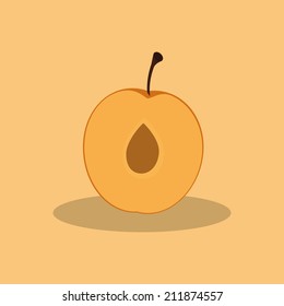 abstract cartoon apple on a light color background