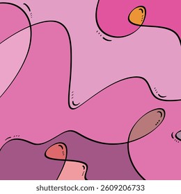 abstract cartoon art image with wave movements like ocean currents that dominate the purple and unique color