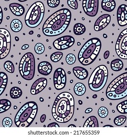 Abstract cartoon background. Seamless pattern. Hand drawn vector background.