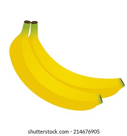 abstract cartoon banana on a white background