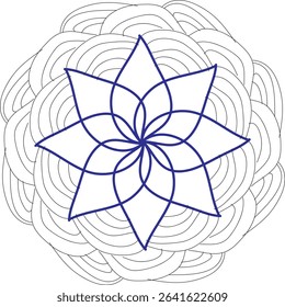 Abstract Cartoon Boho Yoga Meditation Icon, Fun Abstract Icons, Line drawing, Flowers, trees, herbs and leaves, Sticker, Yoga Meditation design