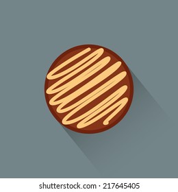 abstract cartoon candy on a gray background