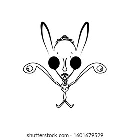 Abstract cartoon character illustration depicting an Alien