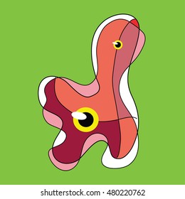 Abstract cartoon character. Vector illustration