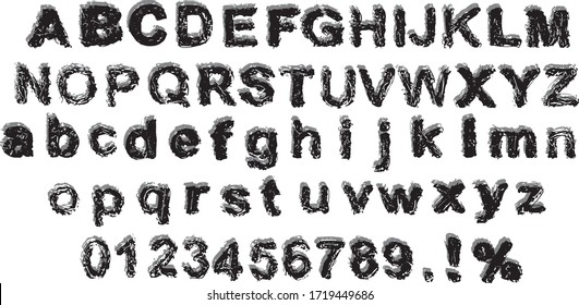 Abstract Cartoon English Alphabet Font 