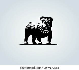 Abstract Cartoon of English Bulldog Dog