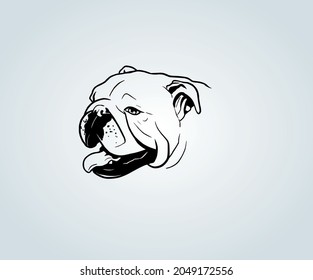 Abstract Cartoon of English Bulldog Dog