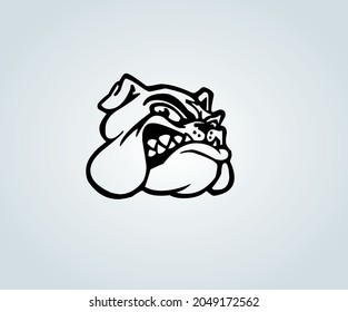 Abstract Cartoon of English Bulldog Dog