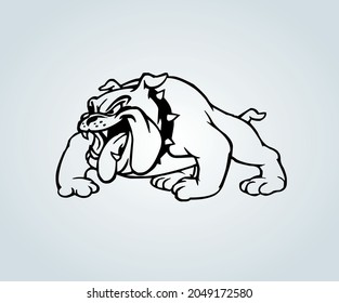 Abstract Cartoon of English Bulldog Dog
