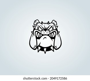 Abstract Cartoon of English Bulldog Dog