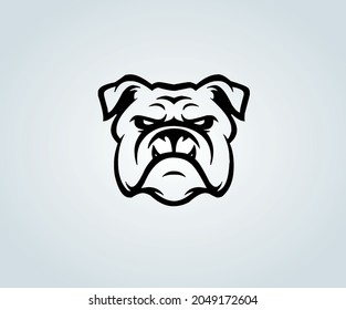 Abstrakter Cartoon von English Bulldog Hund