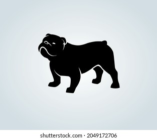 Abstract Cartoon of English Bulldog Dog