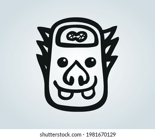 rostros y personajes de caricatura abstractos y animación para ilustraciones y dibujos de hallowen