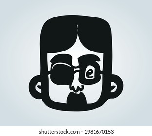 rostros y personajes de caricatura abstractos y animación para ilustraciones y dibujos de hallowen