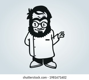 abstrakte Cartoon-Gesichter und -Figuren sowie Animation für Illustrationen und Zeichnungen