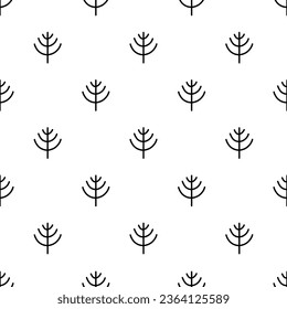 Abstract cartoon floral seamless pattern. Cute hand drawn geometric design. Scandi background for kids room decor, nursery art, apparel, gift, fabric, textile, wrapping paper, wallpaper, packaging.