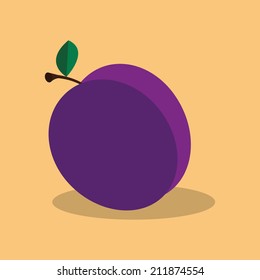 abstract cartoon fruit on a light color background