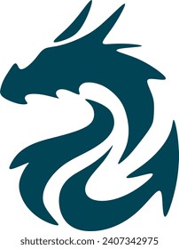 Abstract cartoon illustration. Dragon head. illustration and clip art