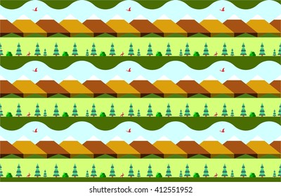 Abstract Cartoon landscape Background